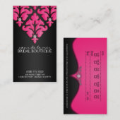 Benoemingskaarten voor elektrische roze diamanten afsprakenkaartje (Voorkant / Achterkant)