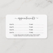 Benoemingskaarten voor moderne zwart-witdiamant informatiekaartje (Achterkant)