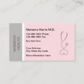 Benoemingskaarten voor vrouwelijke gezondheidsarts afsprakenkaartje (Voorkant)