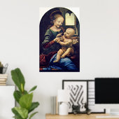 Benois Madonna van Leonardo di ser Piero da Vinci Poster (Thuiskantoor)
