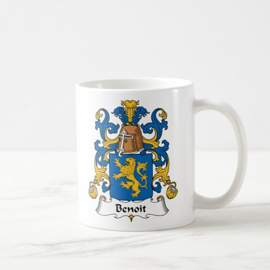 Benoit Family Crest Koffiemok (Rechts)