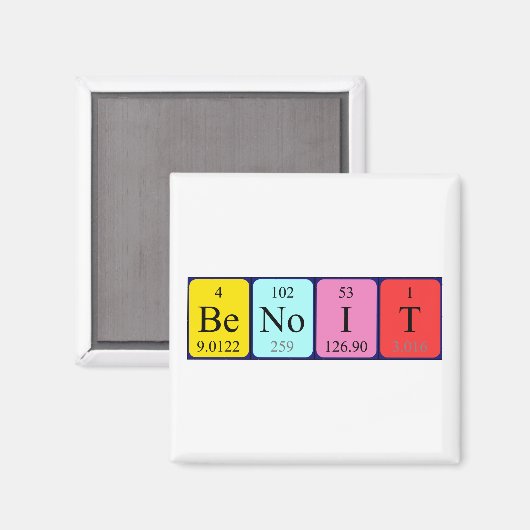 Benoit periodiek table name magnet (Voorkant / Achterkant)
