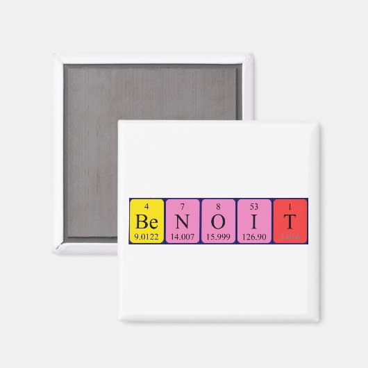 Benoit periodiek table name magnet (Voorkant / Achterkant)
