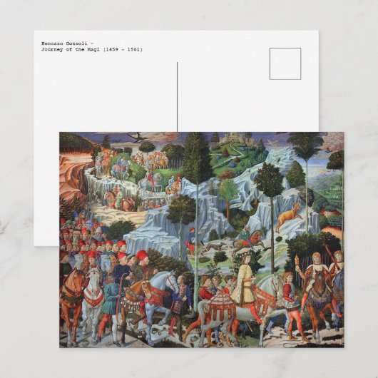Benozzo Gozzoli - Jouney van het Magi Briefkaart (Voorkant / Achterkant)