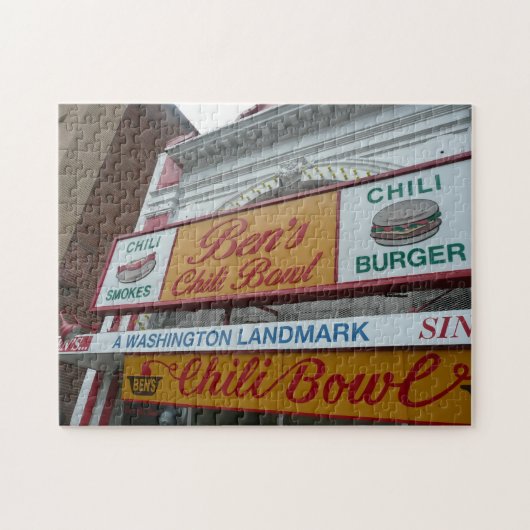 Ben's Chili Bowl: Iconisch gelijkstroomlandmerk Legpuzzel (Horizontaal)