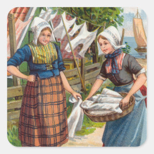 Bensdorp's Koninklijke Nederlandse Cocoa Vierkante Sticker