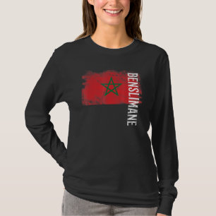 Benslimane Marokkaanse Vlag Voor Marokkanen Mannen T-shirt