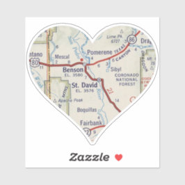 Benson AZ  kaart Sticker