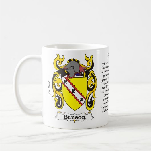 Benson Coat of Arm mok (Links)