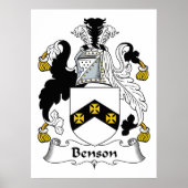 Benson Family Crest Poster (Voorkant)