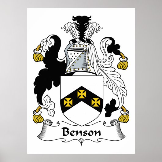 Benson Family Crest Poster (Voorkant)