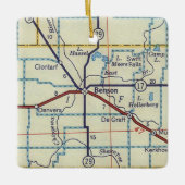 Benson Minnesota  kaart Keramisch Ornament (Voorkant)