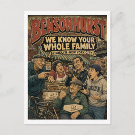 Bensonhurst Brooklyn New York City Regelmatigen Briefkaart