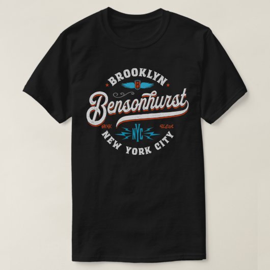Bensonhurst Brooklyn New York NYC retro  g T-shirt (Design voorkant)