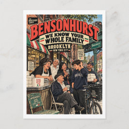 Bensonhurst hele familie briefkaart