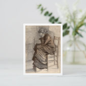 Bent Afbeelding van een vrouw, Vincent van Gogh Briefkaart (Staand voorkant)