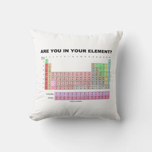 Bent Je In Je Element? Periodiek Systeem Humor Kussen