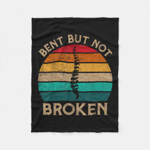 Bent, maar geen gebroken Retro Scoliosis Awareness Fleece Deken