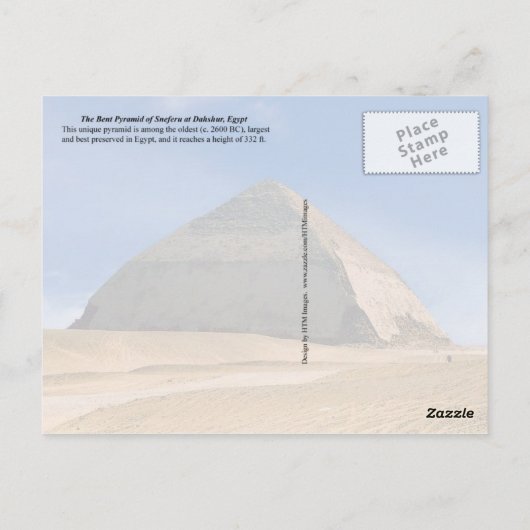 Bent Pyramid op Dahshur, Egypte Briefkaart (Achterkant)