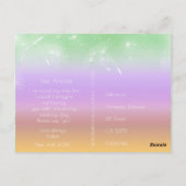 Bent u Bridesmaid Dandelion Paarse Mint Ombre? Briefkaart (Achterkant)