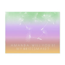 Bent u Bridesmaid Dandelion Paarse Mint Ombre?