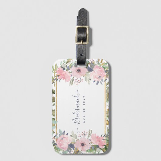 Bent u BRIDESMAID MAID HONOR FLOWERGIRL? Bagagelabel (Voorkant (verticaal))