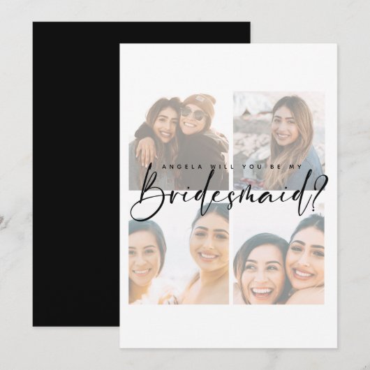 Bent u bruidsmaid? Foto Flat Card (Voorkant / Achterkant)