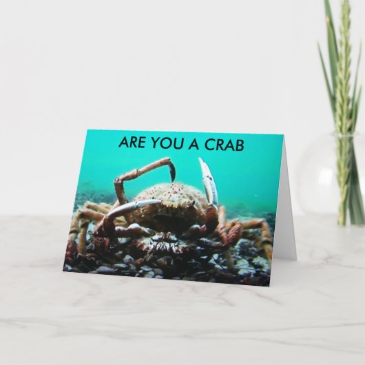 "BENT U EEN CRAB" 40e BIRTHDAY-KAART Kaart (Voorkant)