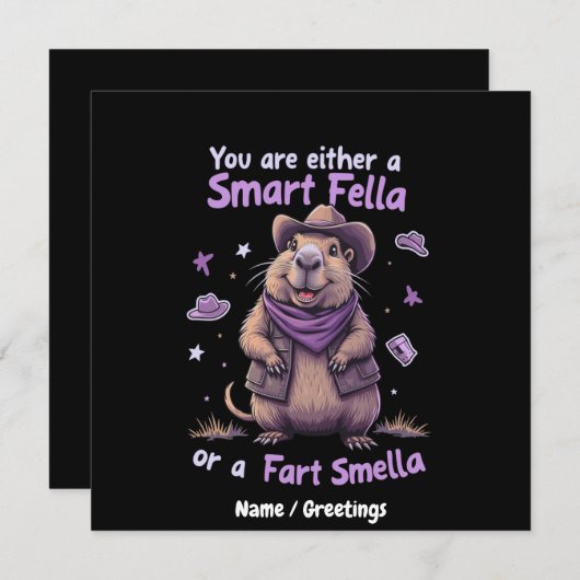 Bent u een slimme vent of een scheet stinker Grapp Kaart (Voorkant / Achterkant)