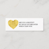 Bent u een Tandarts Fun Dating Calling Card Mini Visitekaartje (Voorkant)