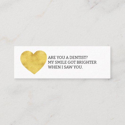 Bent u een Tandarts Fun Dating Calling Card Mini Visitekaartje (Voorkant)