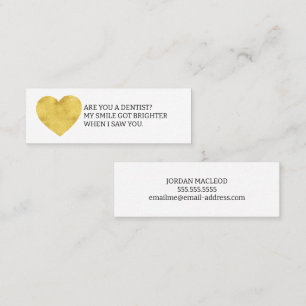 Bent u een Tandarts Fun Dating Calling Card Mini Visitekaartje