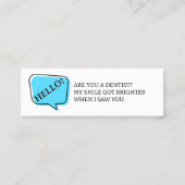 Bent u een Tandarts Fun Dating Calling Card Mini Visitekaartje (Voorkant)