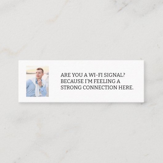 Bent u een Wi-Fi Signal Photo Dating Calling Card? Mini Visitekaartje (Voorkant)