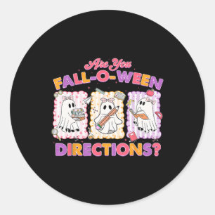 Bent u Fall O Ween Richtingen Leraar Leesboek H Ronde Sticker