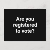 Bent u geregistreerd om te stemmen? custom wit en  briefkaart (Voorkant)