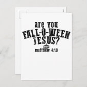 Bent u Herfst-o-Ween Jesus Christelijk Halloween Feestdagenkaart (Voorkant / Achterkant)