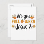 Bent u Herfst-o-ween Jesus Funny Herfst Halloween Briefkaart (Voorkant / Achterkant)