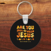 Bent u Herfst-o-ween Jesus Matteüs 419 Christelijk Sleutelhanger (Voorkant)