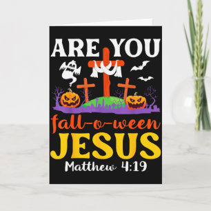 Bent U Herfst O Ween Jezus Mattheüs Christelijk Ge Kaart