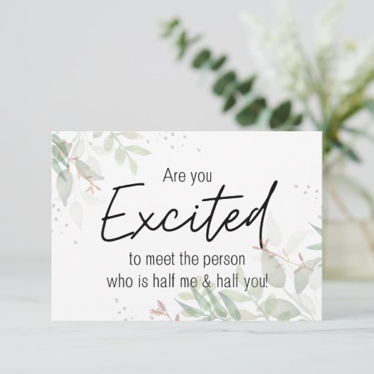 Bent u het genoegen de persoonlijke zwangerschapsk aankondiging (Staand voorkant)