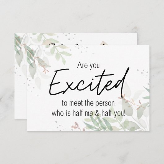 Bent u het genoegen de persoonlijke zwangerschapsk aankondiging (Voorkant / Achterkant)