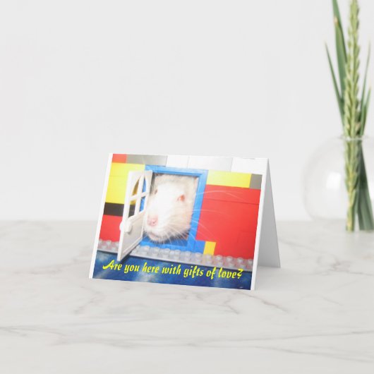 Bent u hier met giften van liefde? feestdagen kaart (Voorkant)