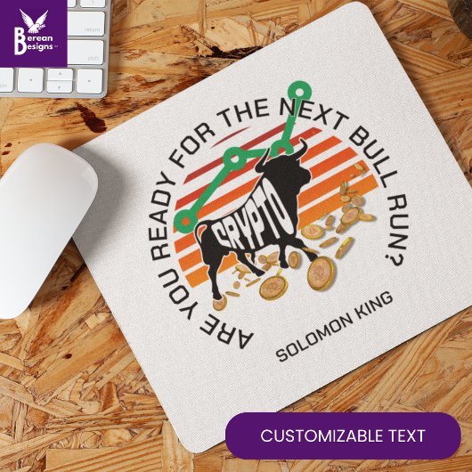 Bent u klaar CRYPTO BULL RUN Bitcoin Muismat