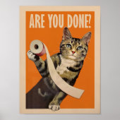 Bent U Klaar Poster Afdrukbare Badkamer Muur Kunst (Voorkant)