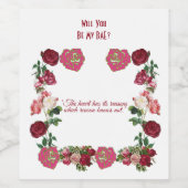 Bent u mijn BAE Rustic Rozen Valentijn? Wijn Etiket (Enkel label)