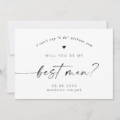 Bent u mijn beste man Elegant Script Invitation? Kaart (Voorkant)