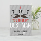 Bent u mijn beste man Geek Glasses nodig Kaart (Staand voorkant)