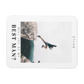 Bent u mijn beste man minimalistische foto Modern Magneet (Horizontaal)