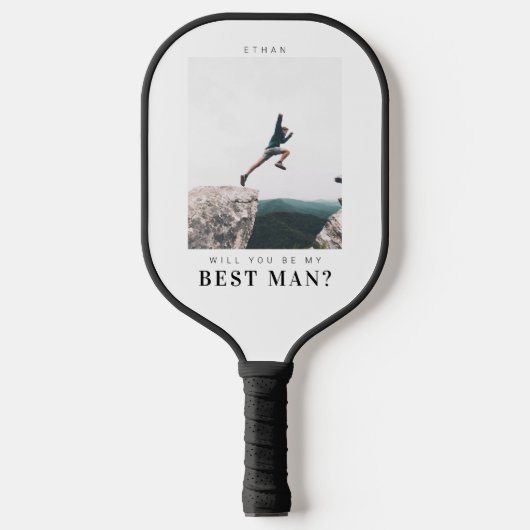 Bent u mijn beste man minimalistische foto Modern Pickleball Paddle (Voorkant)